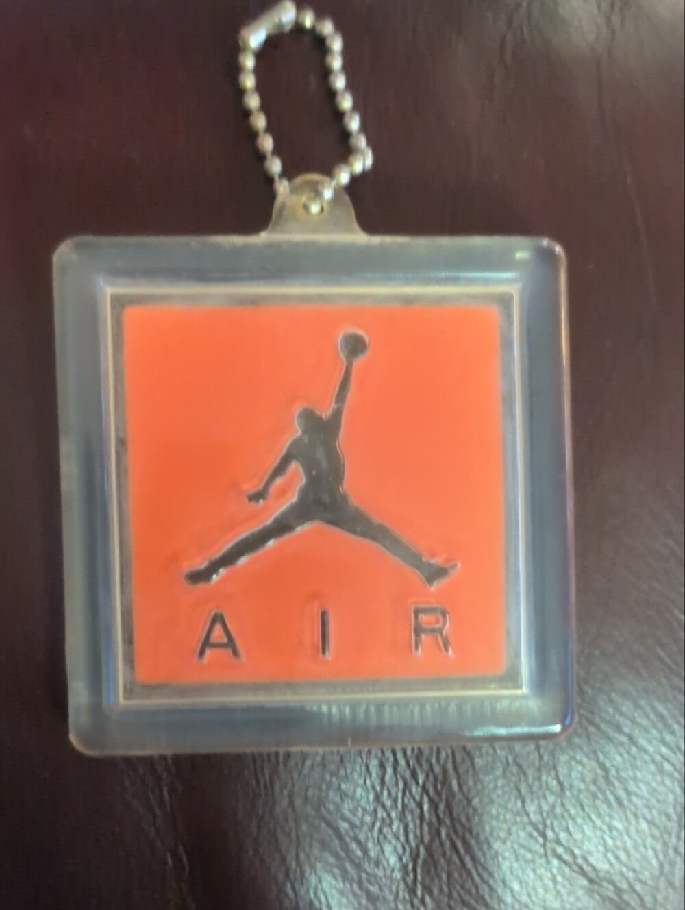 Jordan Nike Orange Jumpman AIR Square Pendant - Picture 2 of 7
